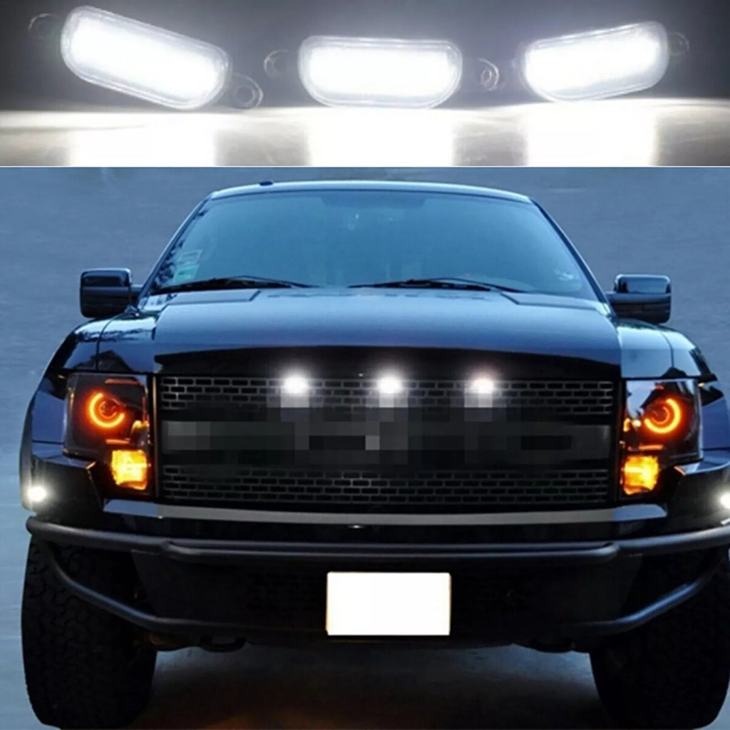 4PC Raptor Style Front Grille LED Light image 7