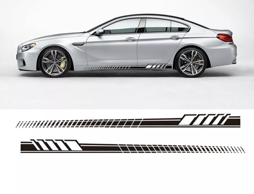 2PC Car Side Skirt Vinyl Decal Sticker image 0