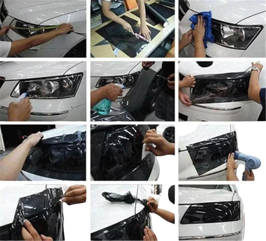 Car headlight tint film vinly wrap 180CM x 40CM image 6