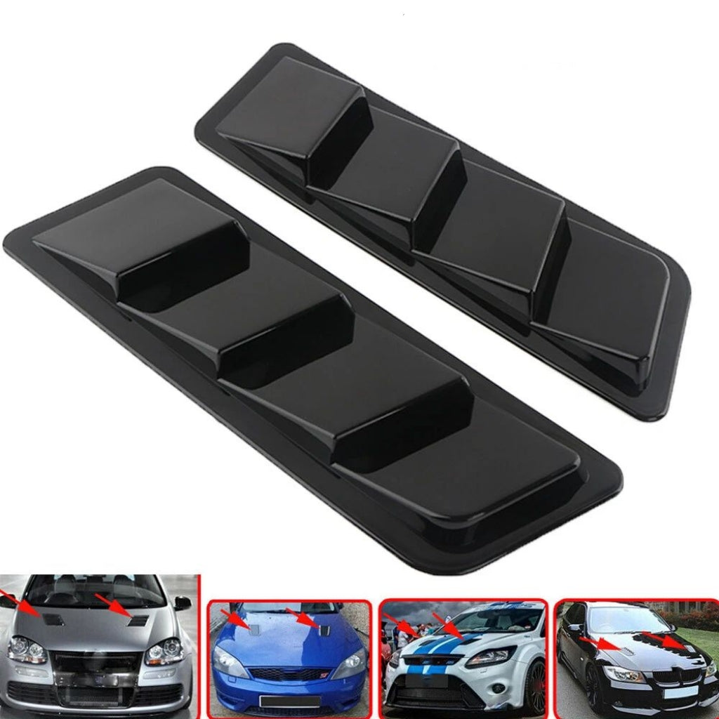2Pcs Car Air Flow Intake Hood Scoop Vent Decor image 1