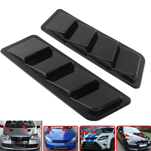 2Pcs Car Air Flow Intake Hood Scoop Vent Decor image 1