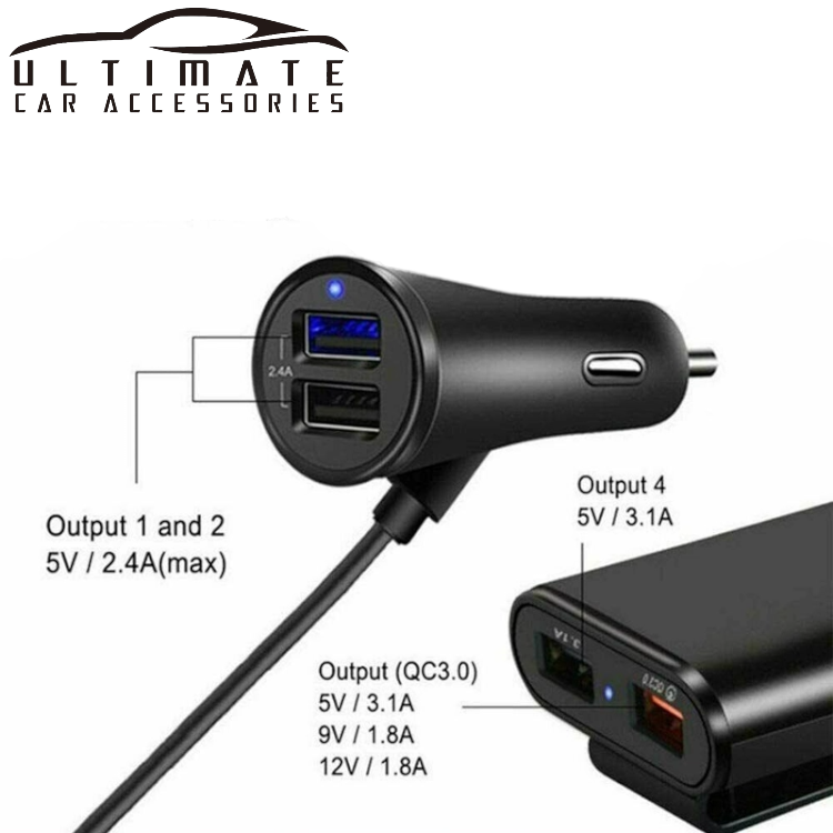 4 In 1 Car USB Charger image 6