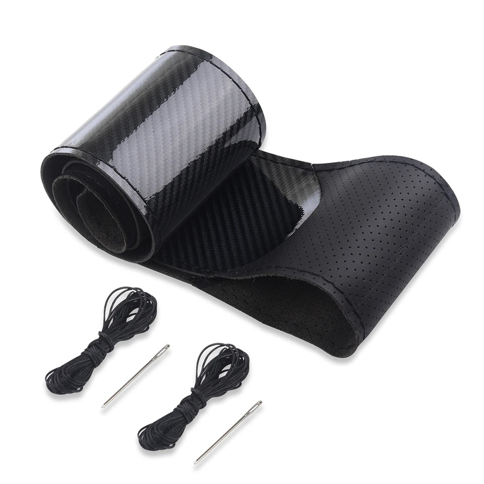 Premium Hand Sew Steering Wheel Cover – Fits 38cm Steering Wheels