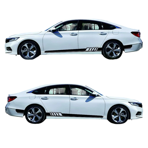 2PC Car Side Skirt Vinyl Decal Sticker image 1