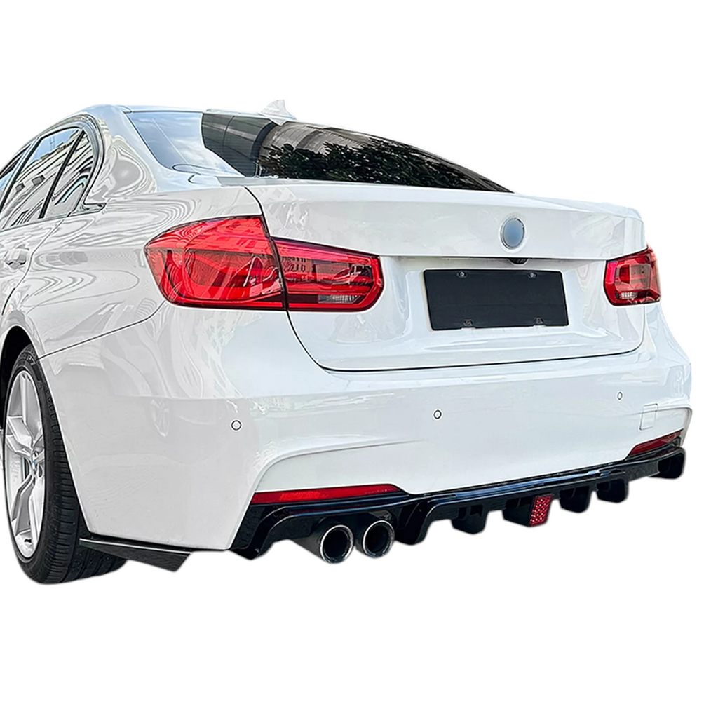 Rear Bumper Diffuser W/Light For BMW F30 3 Series M-Sport 13-19 image 2
