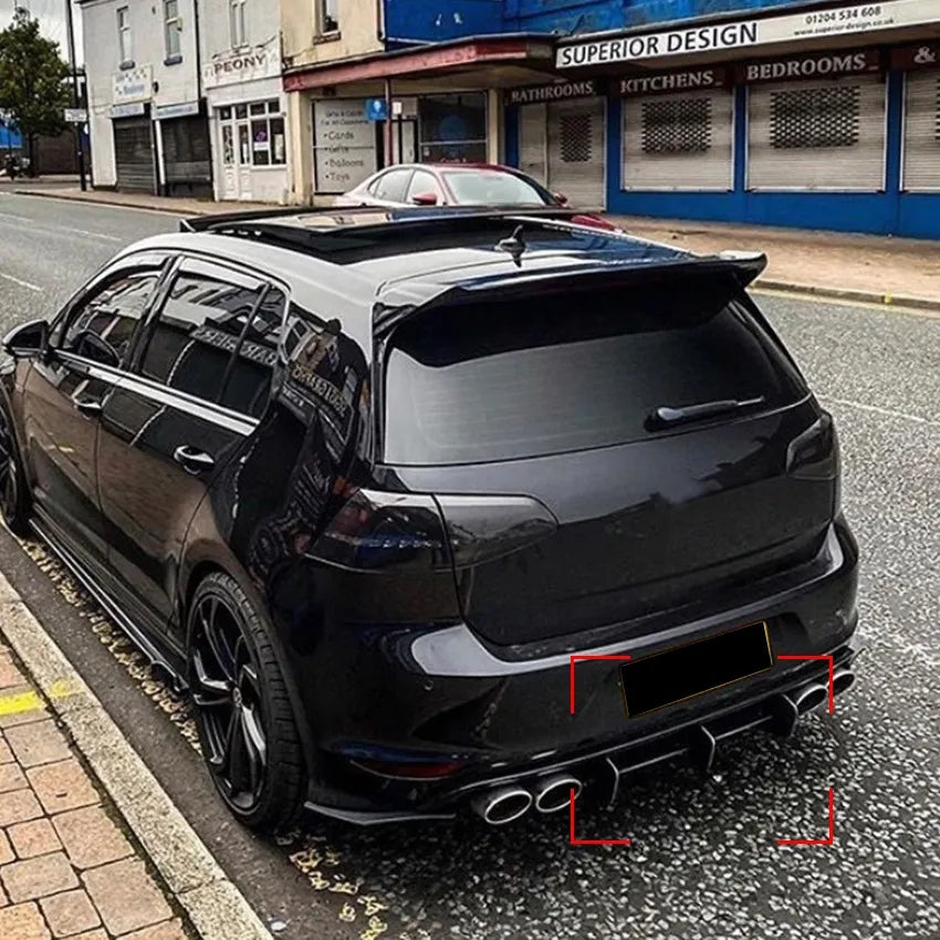 Rear Bumper Diffuser Spoiler Volkswagen Golf MK 7.5 GTI image 2