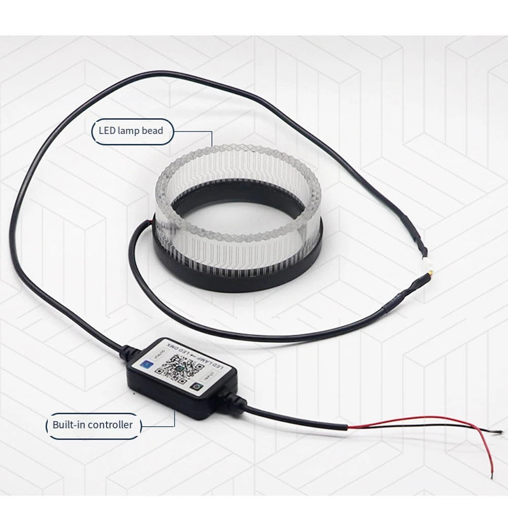 3-Inch 5D RGB Car Halo Ring Light App Control image 5