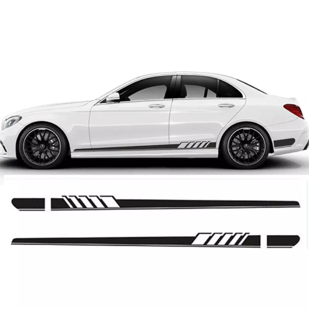 2PC Car Side Skirt Vinyl Decal Sticker image 0