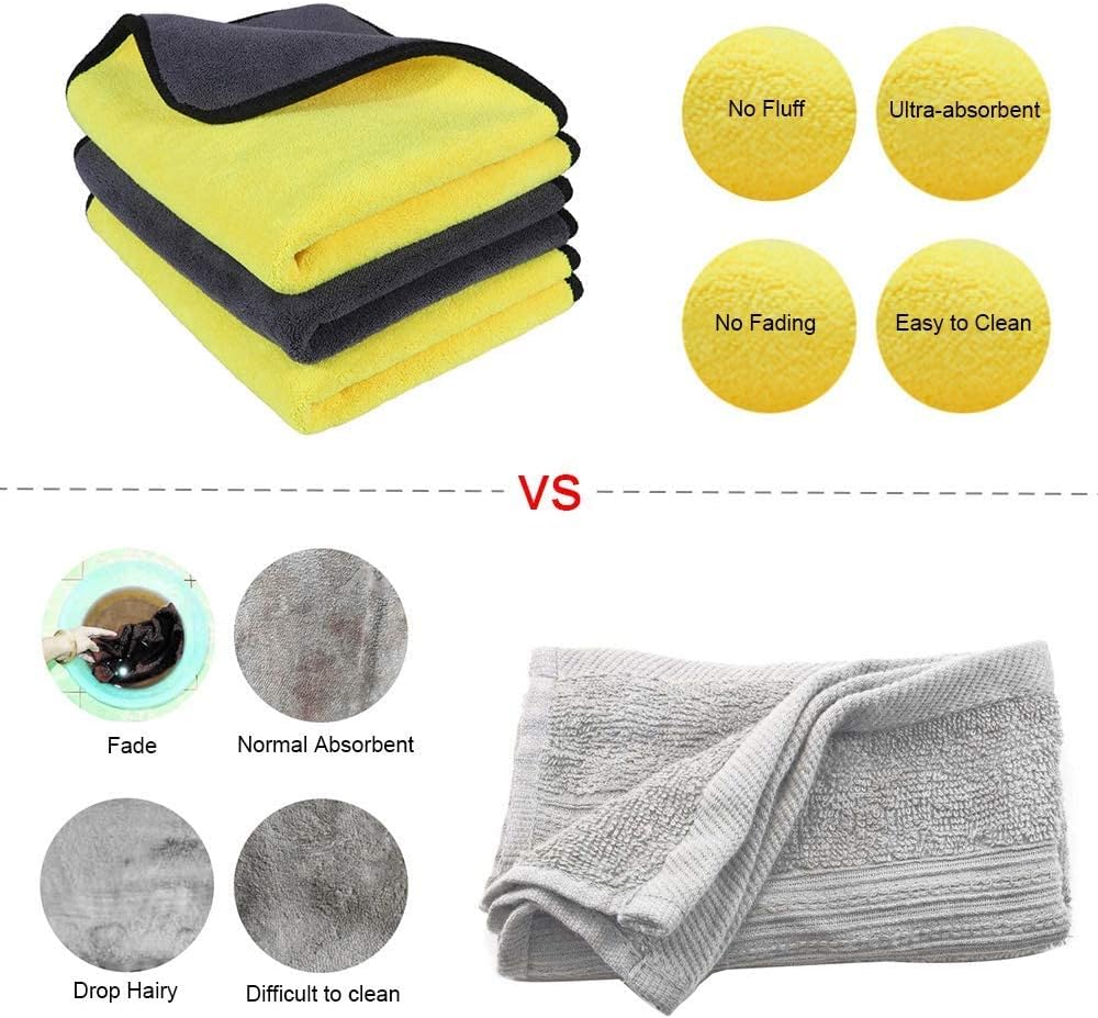 5PC 600GSM Premium Microfibre Car Detailing Cloths 60*30cm image 2