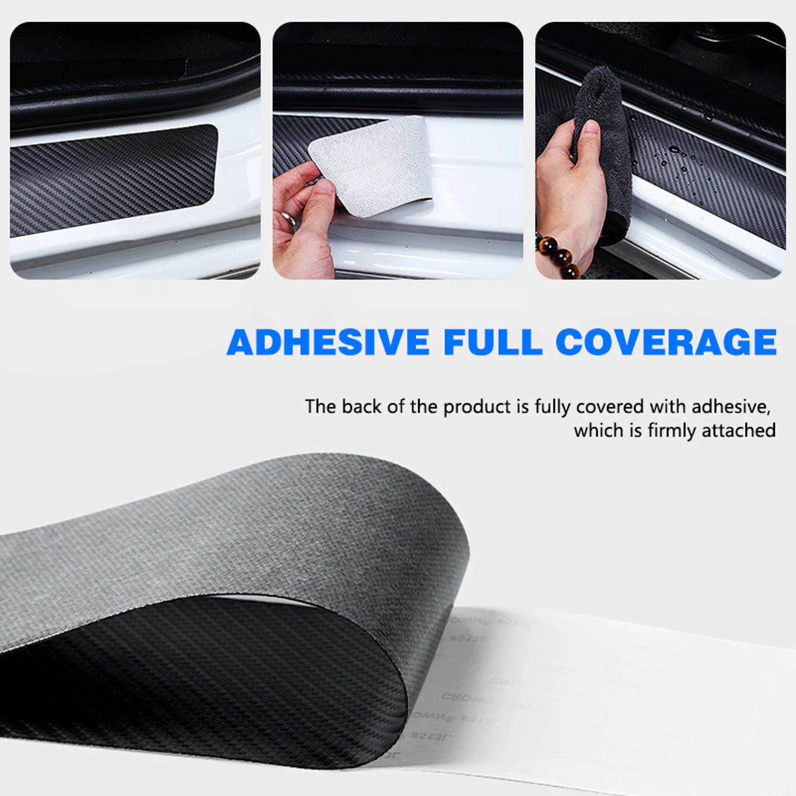 3D Carbon fibre Car Door Sill Scuff Protector image 6