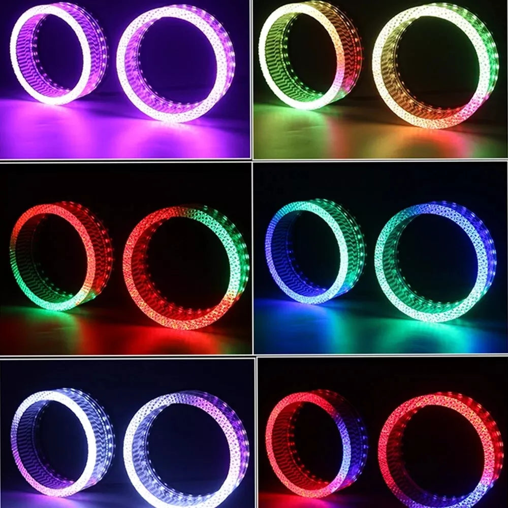 3-Inch 5D RGB Car Halo Ring Light App Control image 2