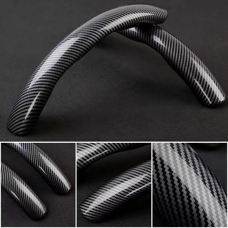 Carbon fiber look car steering wheel cover 38CM image 6