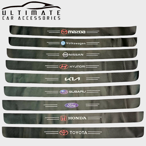 3D Carbon Fiber Car Trunk Guard Plate Sticker image 0