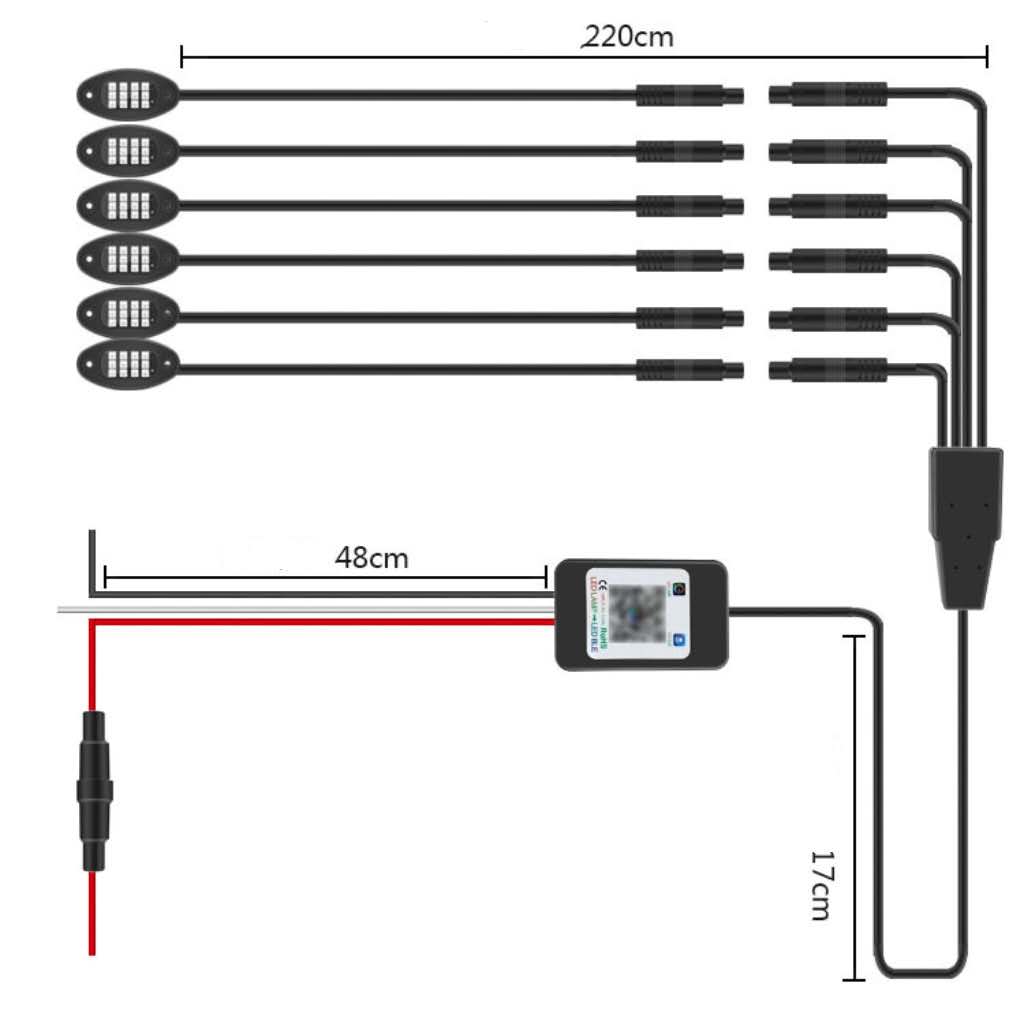 4PC RGB Rock Light Kit For 4x4 Car image 2