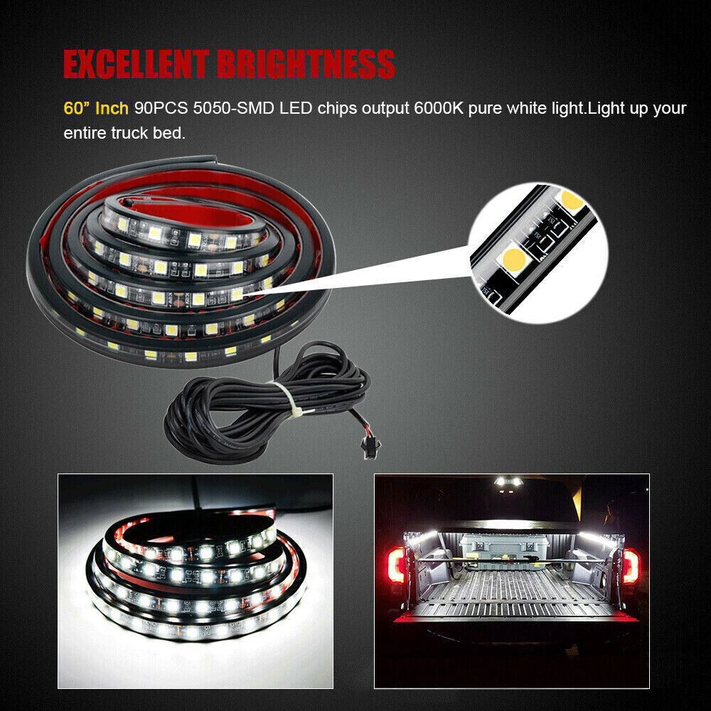 60inch light strip pick up truck cargo bed image 3