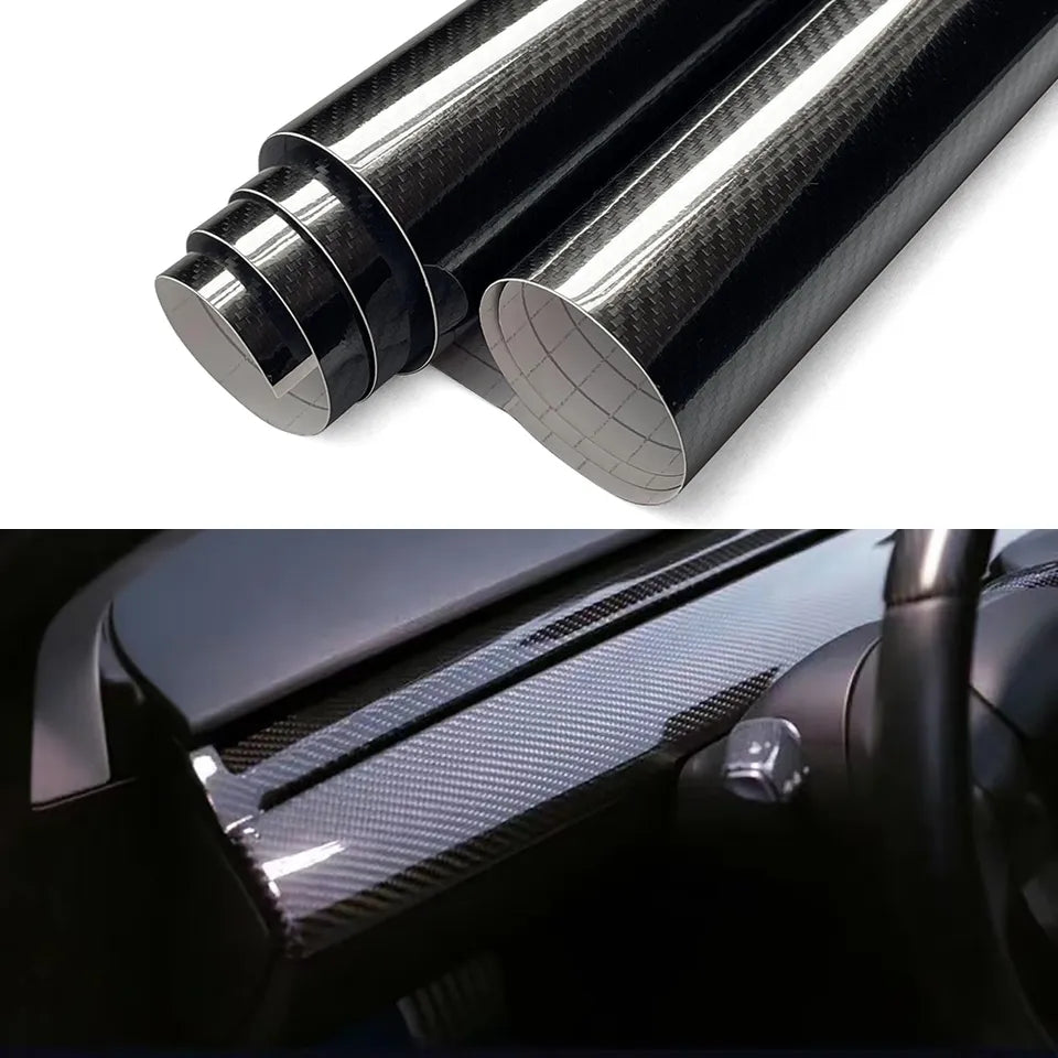 6D carbon fiber car vinyl wrap film 150cm*60cm / 100cm*300cm image 3