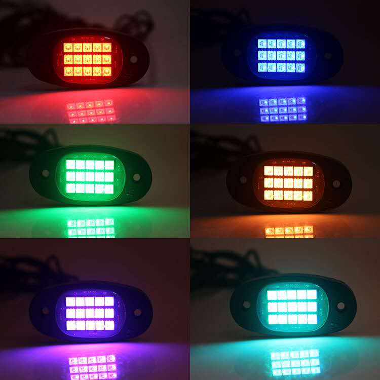 4PC RGB Rock Light Kit For 4x4 Car image 6