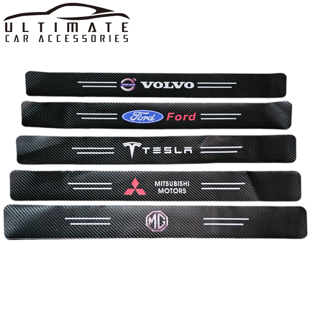 3D Carbon fibre Car Door Sill Scuff Protector image 2