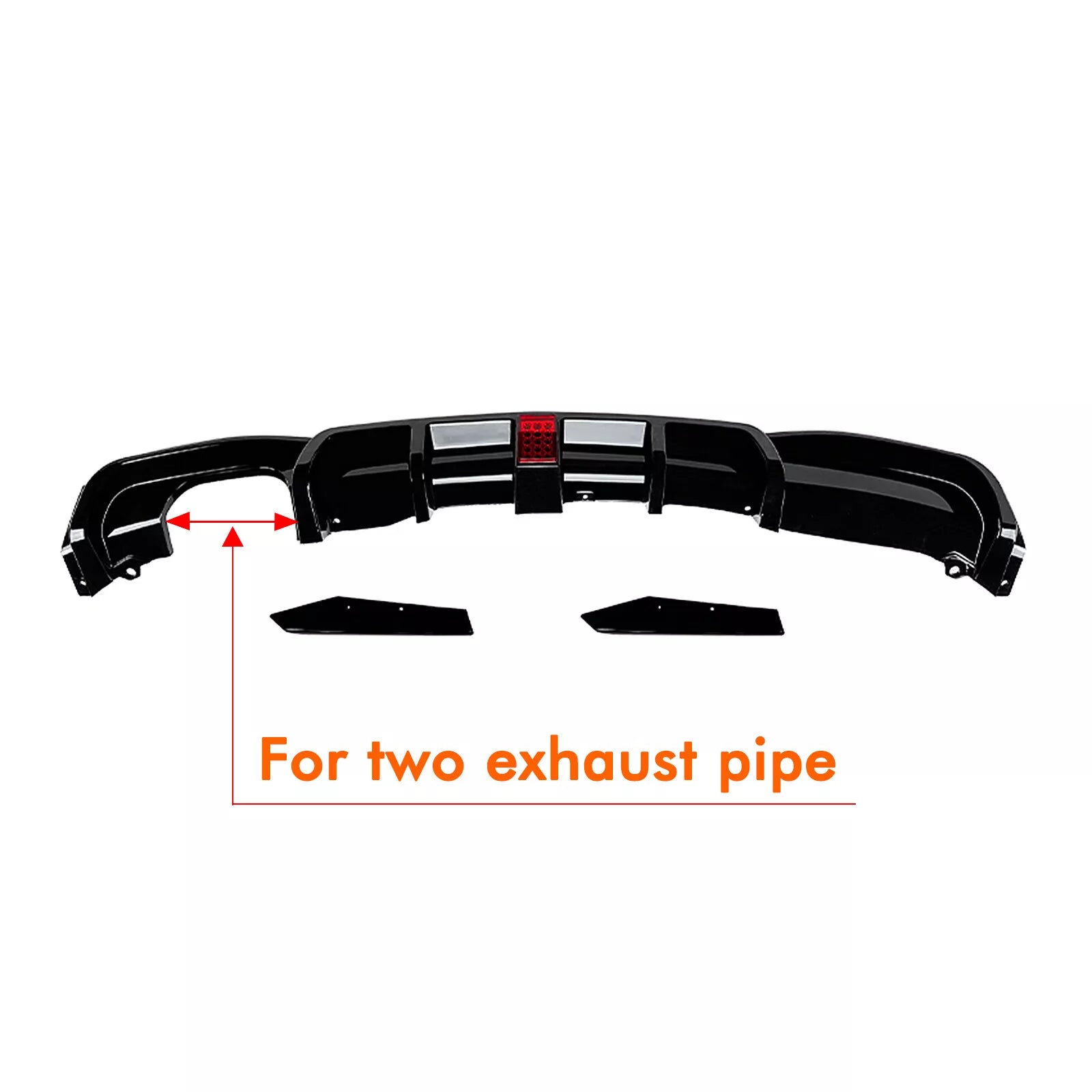 Rear Bumper Diffuser W/Light For BMW F30 3 Series M-Sport 13-19 image 3