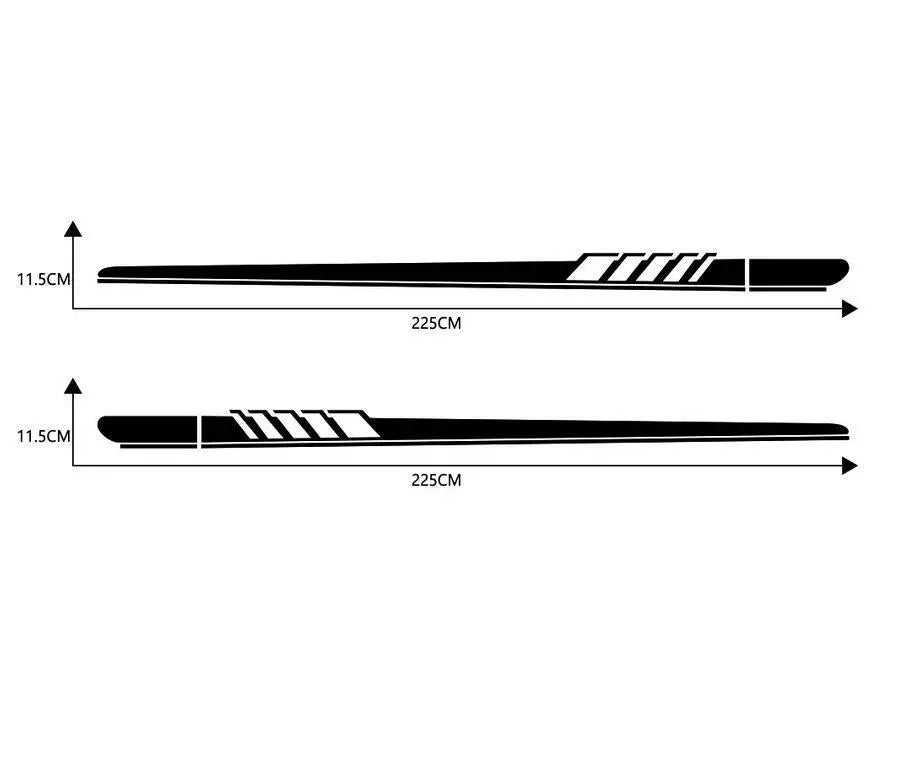 2PC Car Side Skirt Vinyl Decal Sticker image 2