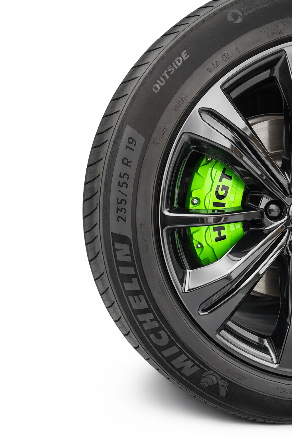 Lime Green custom caliper cover on h6gt