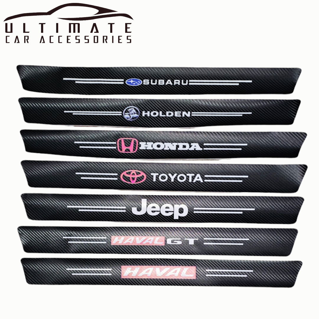 3D Carbon fibre Car Door Sill Scuff Protector image 3