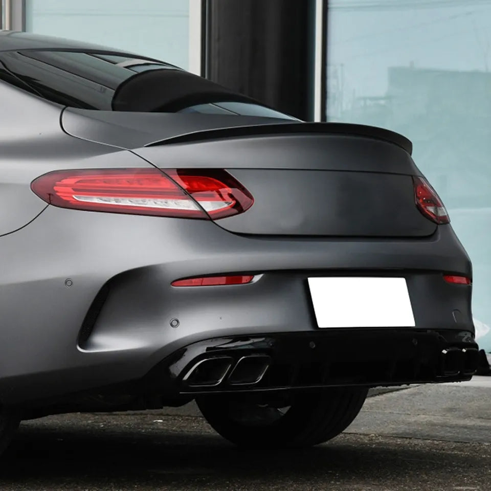 AMG style spoiler wing for mercedes W205 C205 coupe 2015 - 2021 image 4