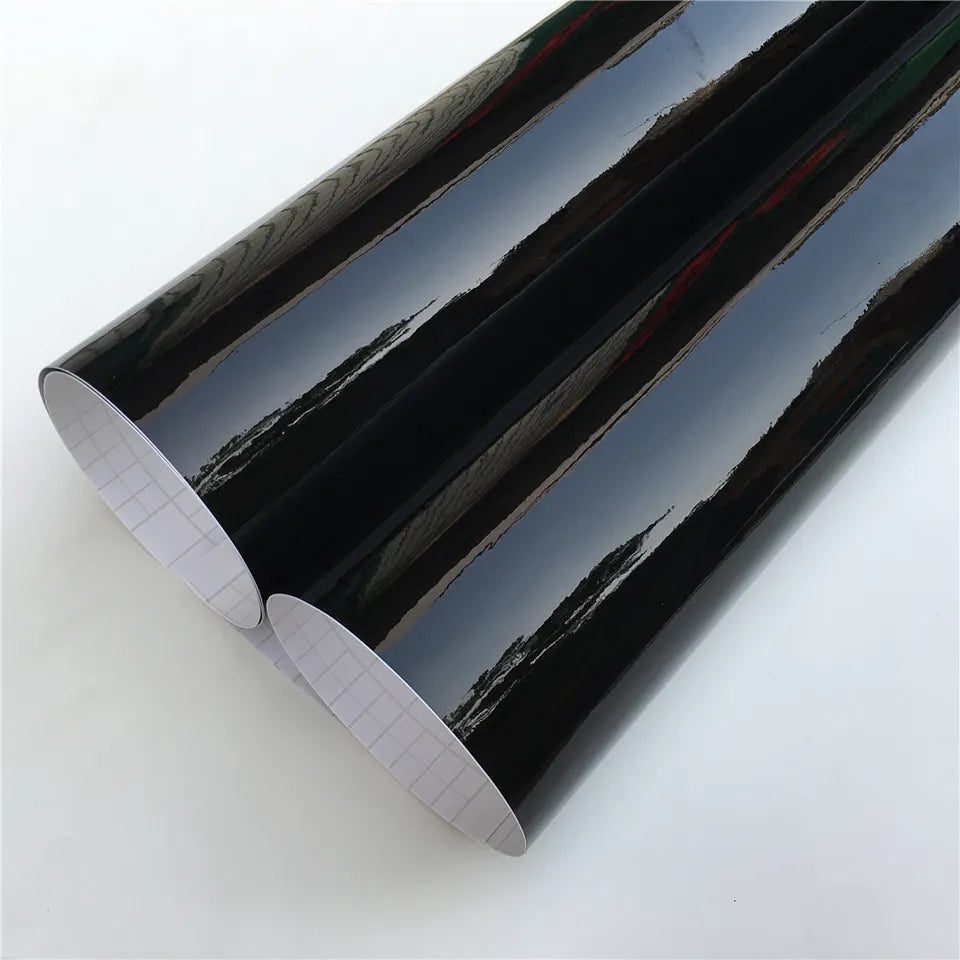 6D Glossy Black Car Vinyl Wrap Film 150cm x 60cm /110cm x 300cm image 0