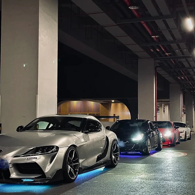 Rainbow Chase Mode Car Underglow Light Kit App Control 150CM X 120CM
