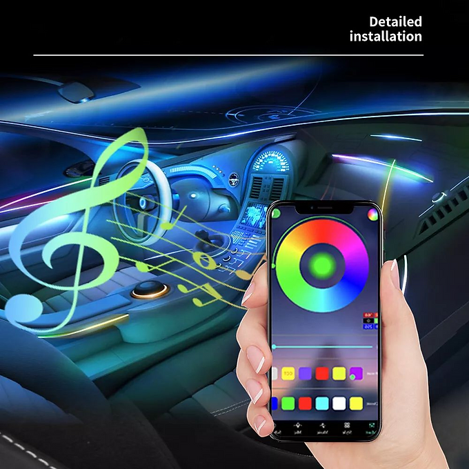 2-in-1 Car Ambient Light with App Control