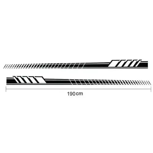 2PC Car Side Skirt Vinyl Decal Sticker image 1