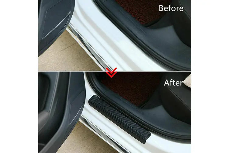 3D Carbon fibre Car Door Sill Scuff Protector image 5
