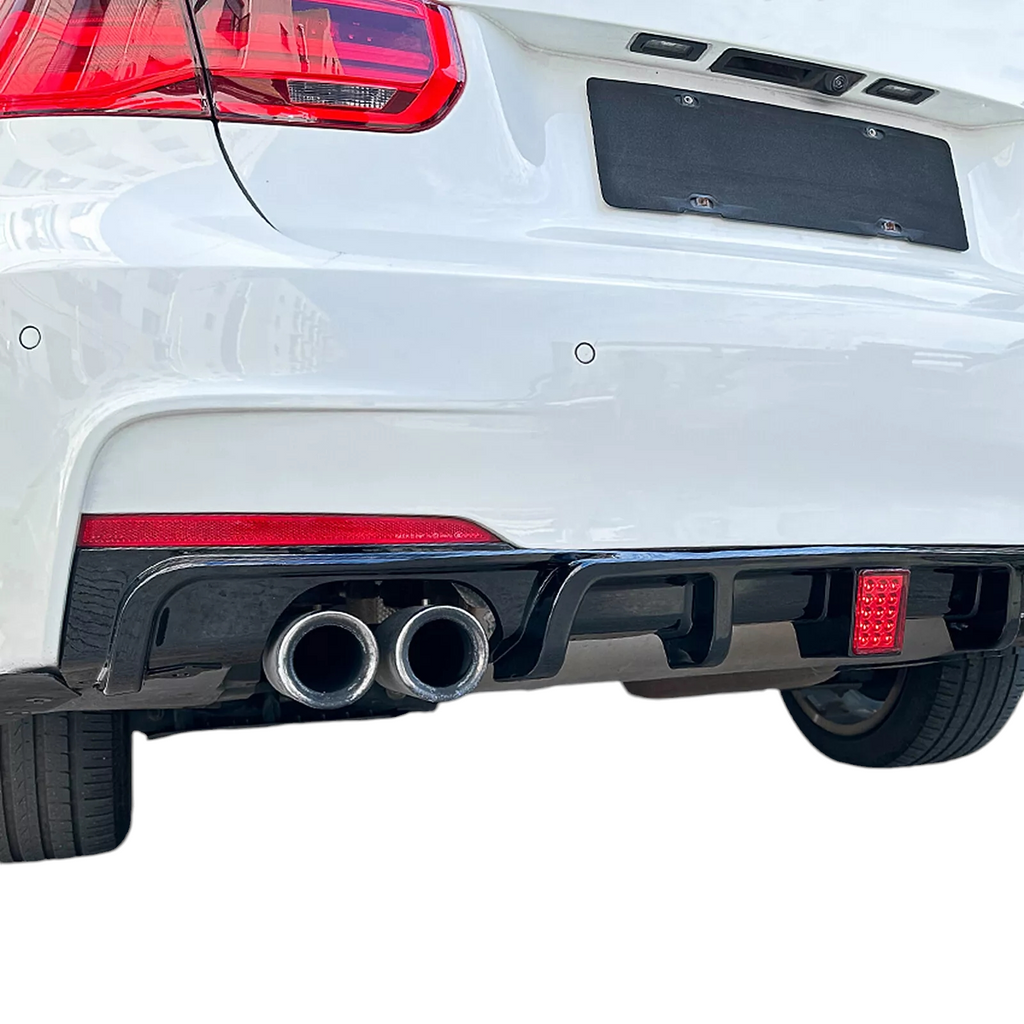 Rear Bumper Diffuser W/Light For BMW F30 3 Series M-Sport 13-19 image 1