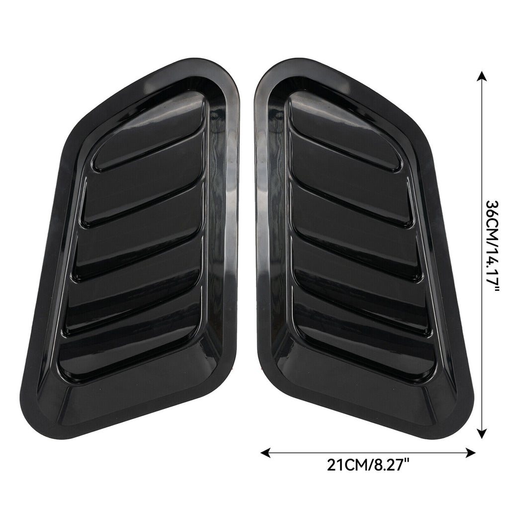 2pc Car hood scoop bonnet vent cover image 2