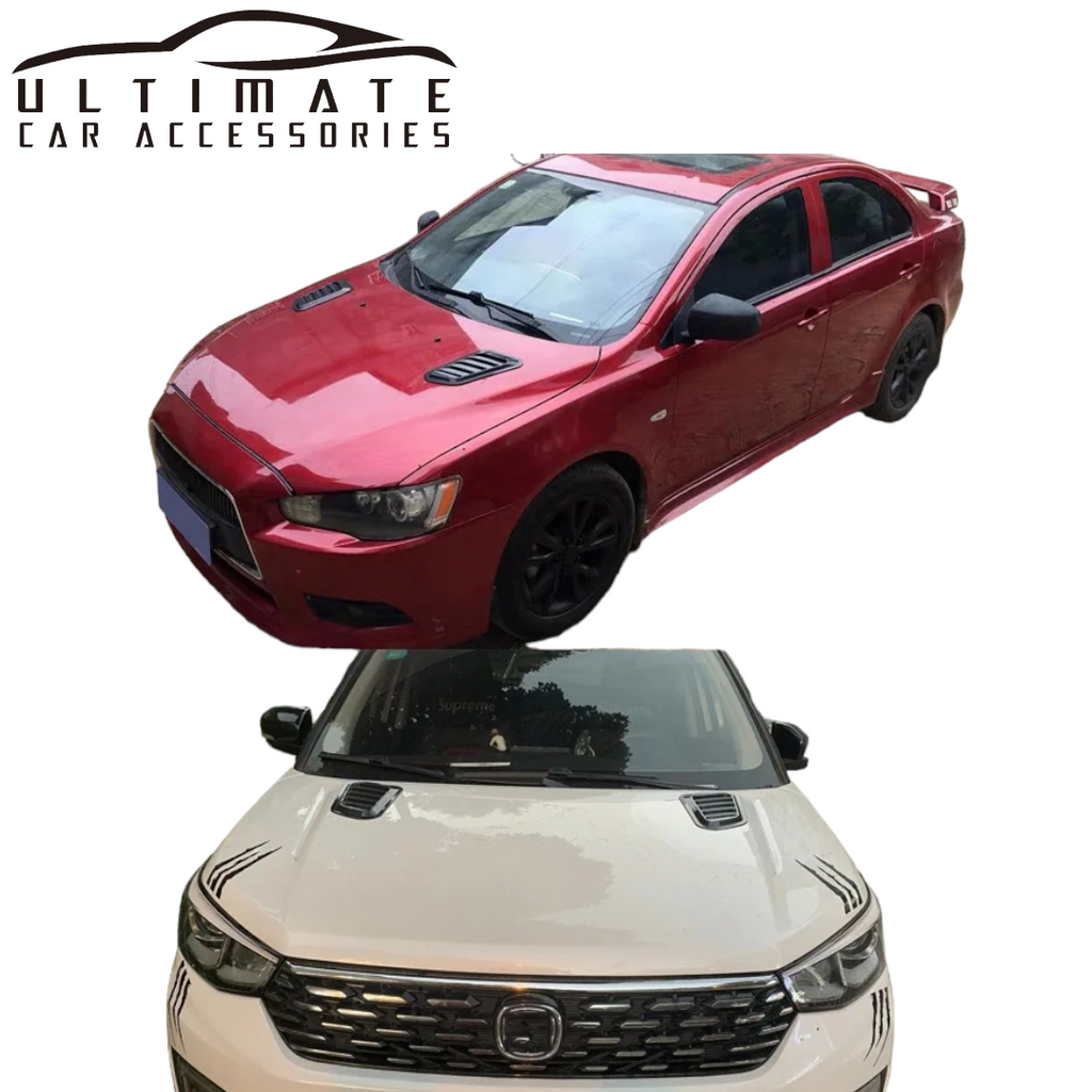 2pc Car hood scoop bonnet vent cover image 3
