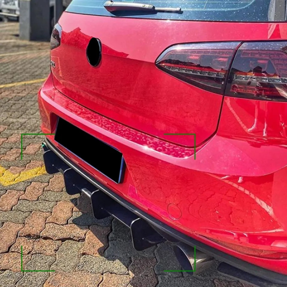 Rear Bumper Diffuser Spoiler Volkswagen Golf MK 7.5 GTI image 4
