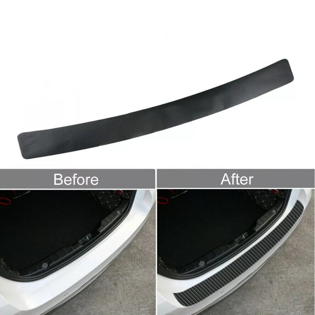 3D Carbon Fiber Car Trunk Guard Plate Sticker image 2