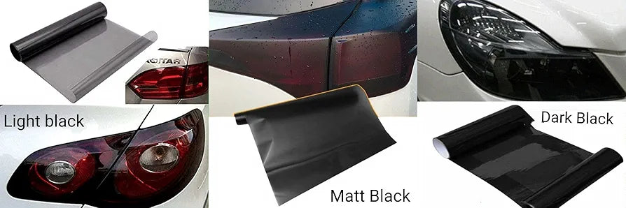 Car headlight tint film vinly wrap 180CM x 40CM image 2