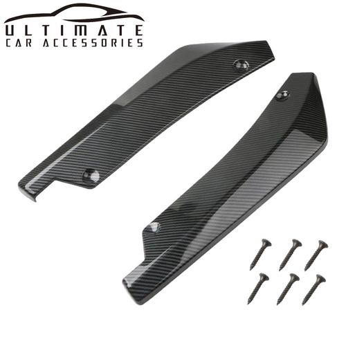 2Pc Car Front Rear Bumper Lip Diffuser image 1