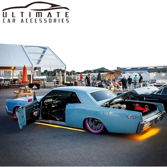 Rainbow Chase Mode Car Underglow Light Kit App Control 150CM X 120CM