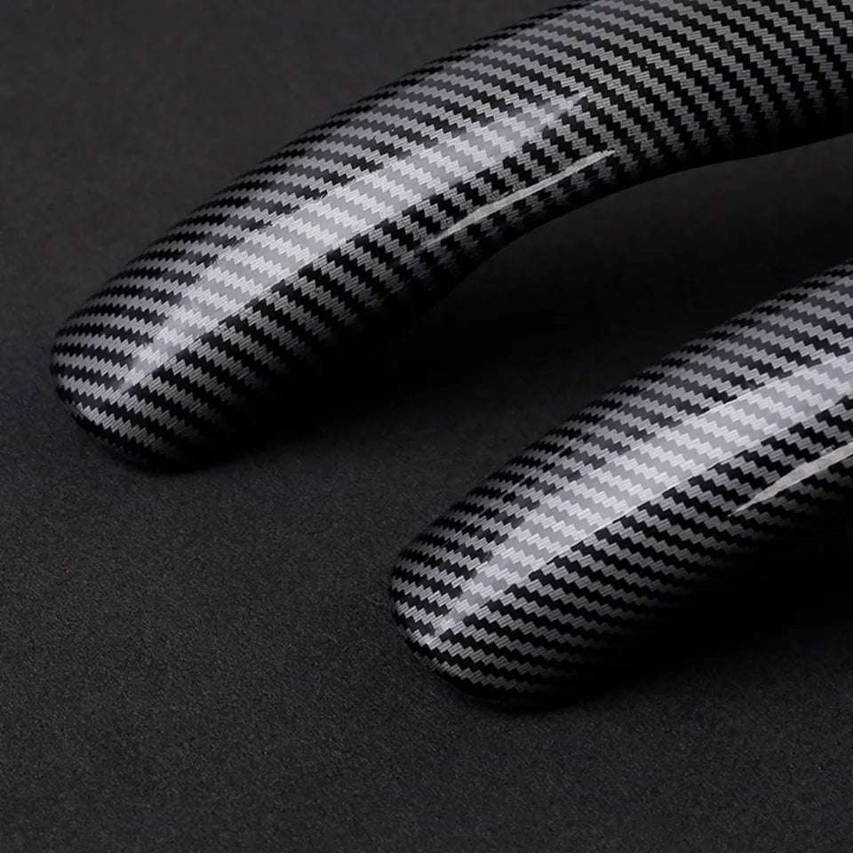Carbon fiber look car steering wheel cover 38CM image 5