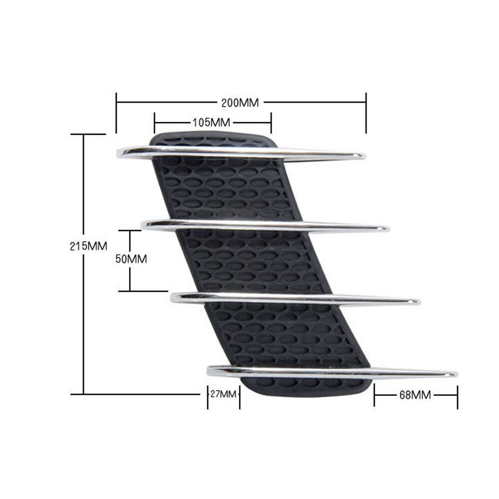 Car Flow Vent Fender Intake Grille Sticker image 2
