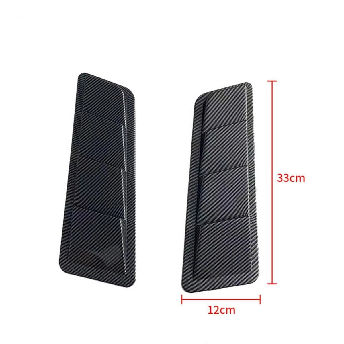 2Pcs Car Air Flow Intake Hood Scoop Vent Decor image 2