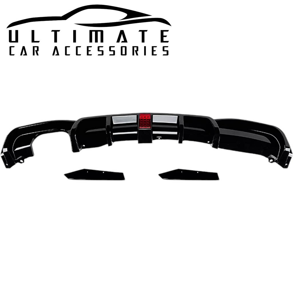 Rear Bumper Diffuser W/Light For BMW F30 3 Series M-Sport 13-19 image 0