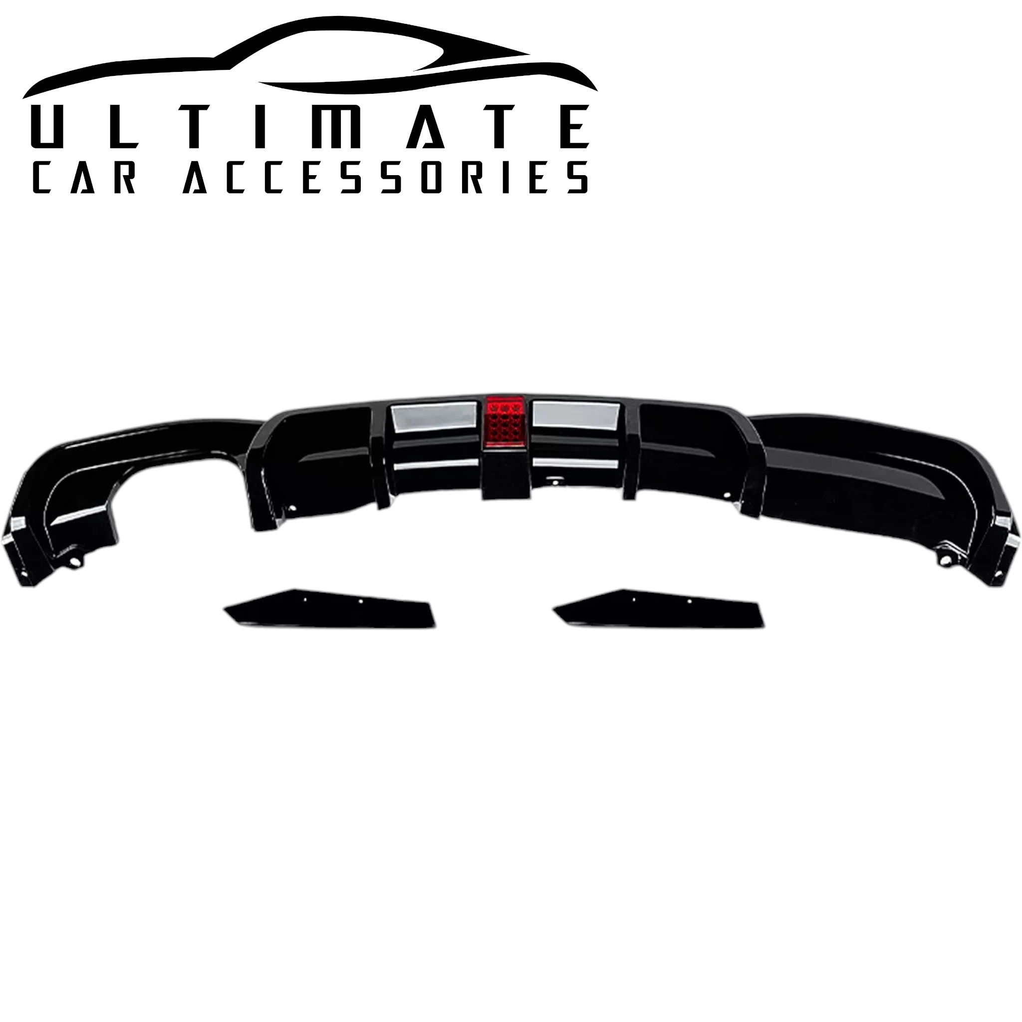 Rear Bumper Diffuser W/Light For BMW F30 3 Series M-Sport 13-19 image 0