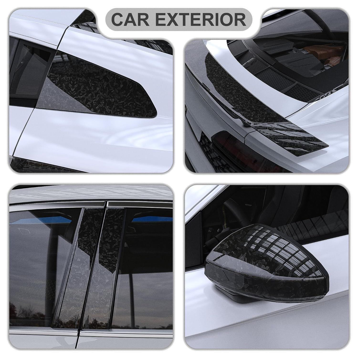 PET Gloss Forged Carbon Car Vinyl Film Sticker 152cm x 50cm image 4