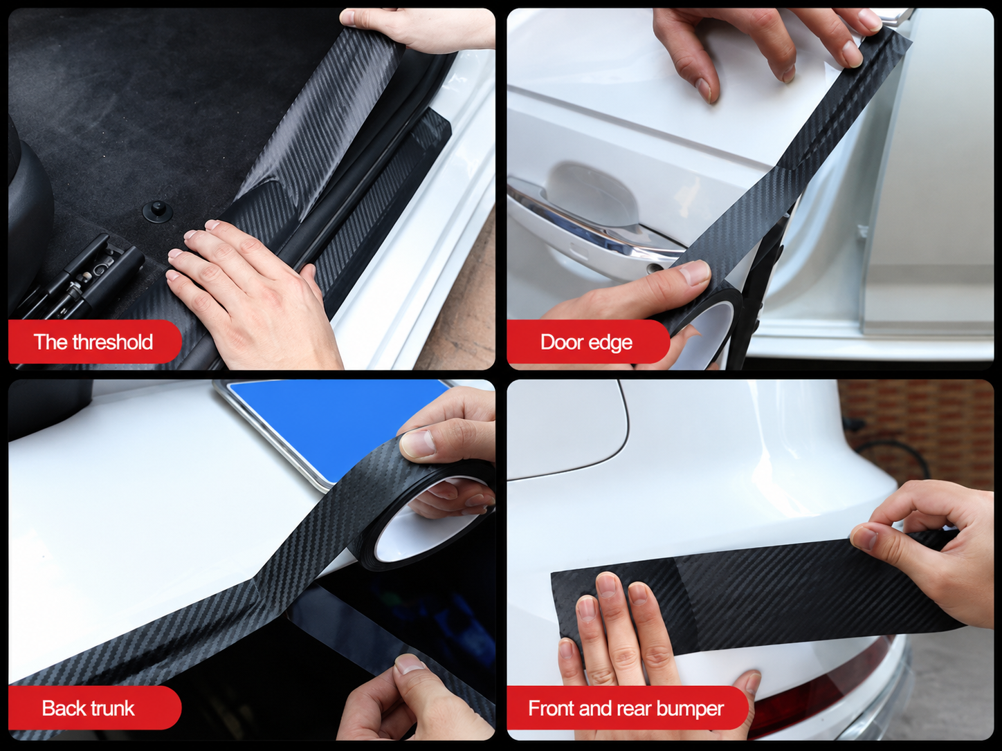 5D Carbon Fibre Anti Scratch Door Sill Protection Roll 5M x 5CM