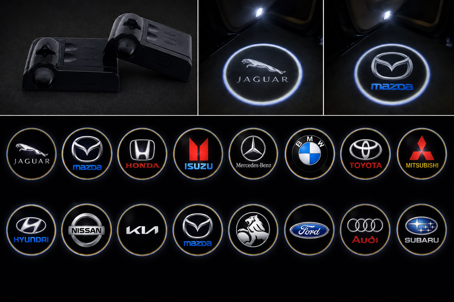 2PC Wireless Car Door Logo LED Projector Lights