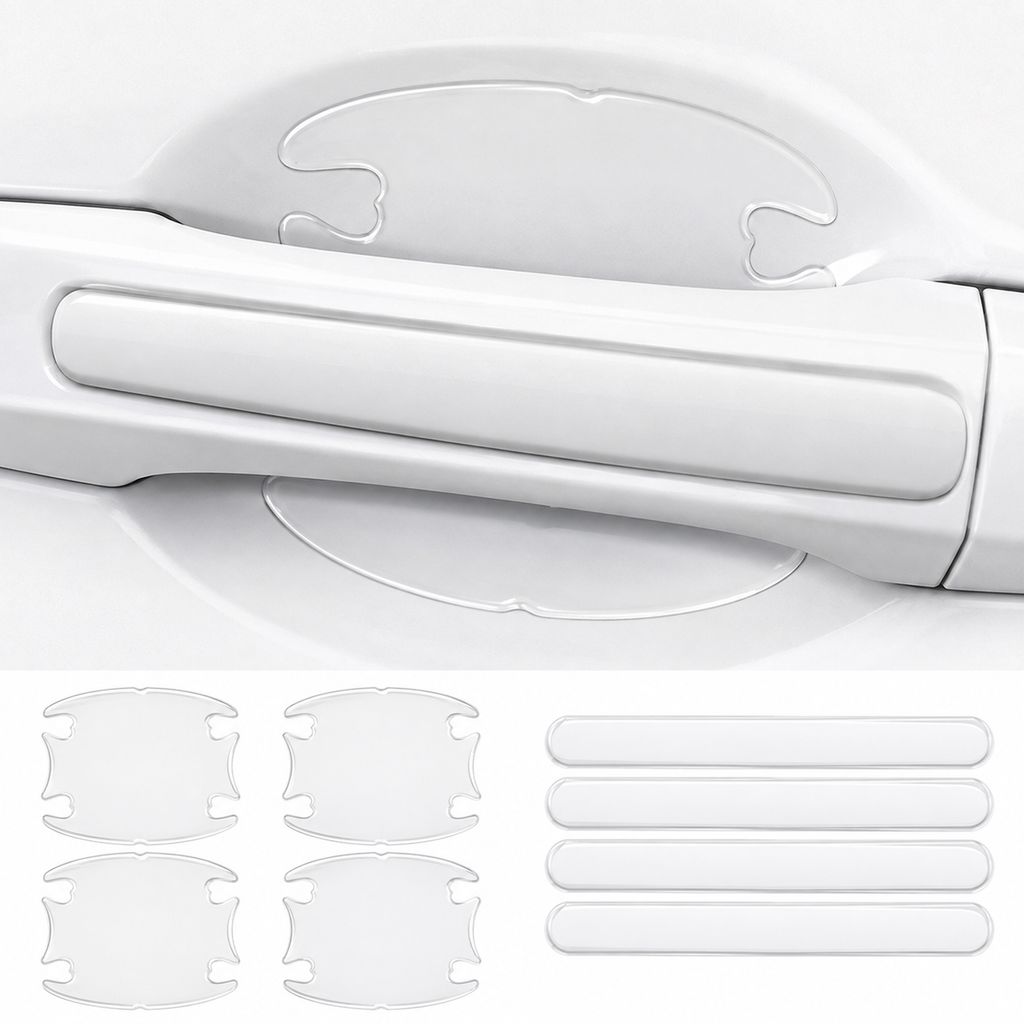 8PCS Universal Clear Car Door Handle Bowl Anti-Scratch Protector Stickers