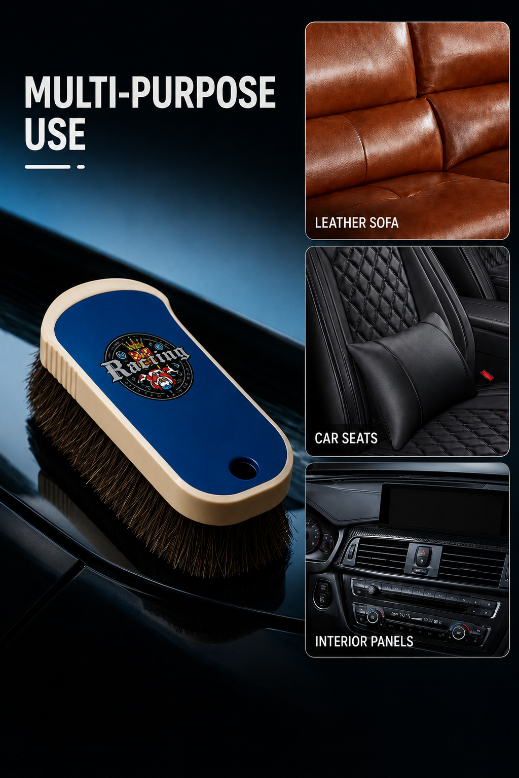 Premium Car Interior Detailing Brush